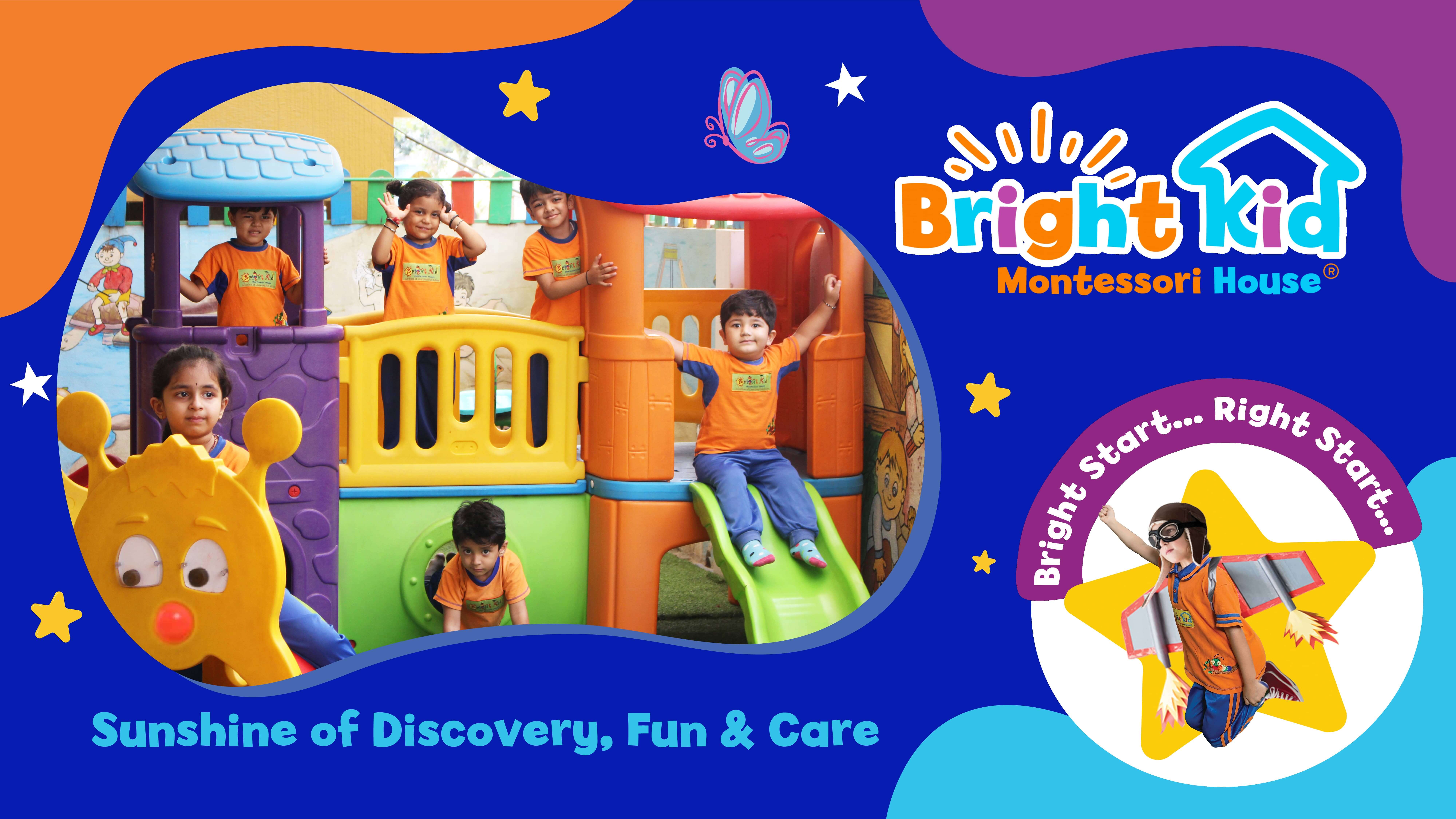 Bright Kid Montessori preschool franchise center with children learning through play-based activities